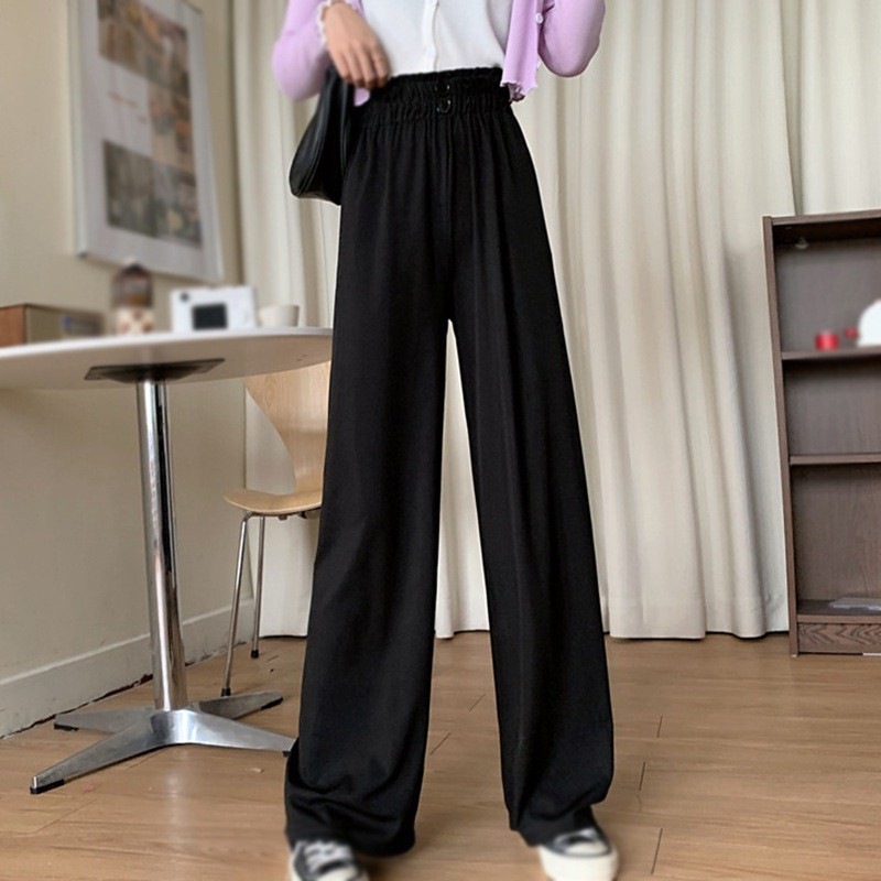 Quần Dài Nữ Ống Rộng Thời Trang Retro