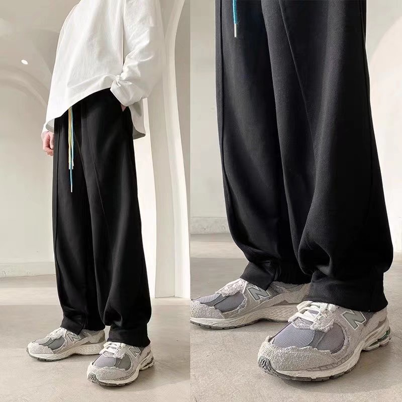 Quần nam thời trang hàn quốc quần jogger nam Đồng bằng simple quần baggy pants nam