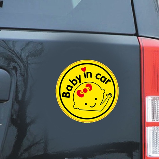 Tem Dán Phản Quang Ô Tô Vàng Đồng Cao Cấp Baby In Car