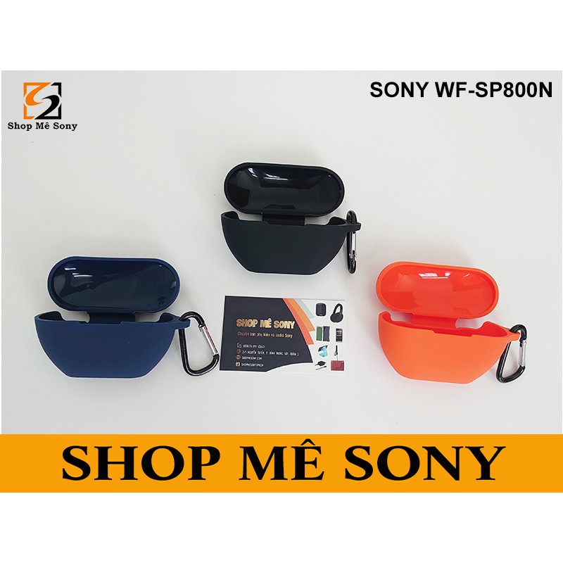 Case ốp silicon Sony WF-SP800N - Vỏ bảo vệ WF SP800N (kèm móc treo)