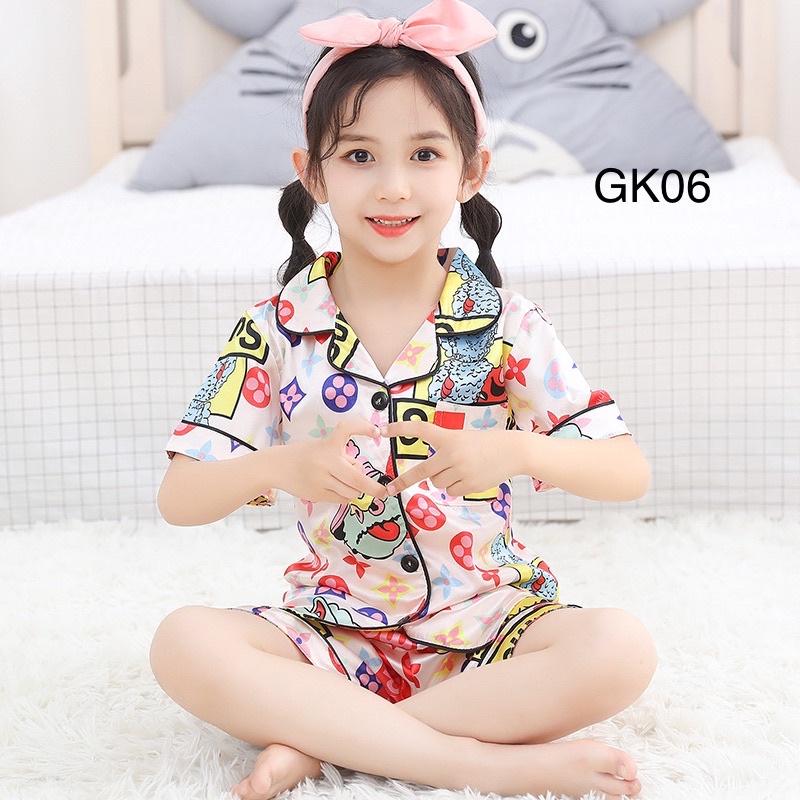 Đồ bộ pijama lụa Satin cao cấp cho bé trai và bé gái