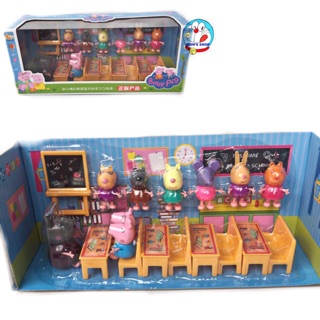 Đồ chơi lớp học peppapig ( loại hộp xịn)