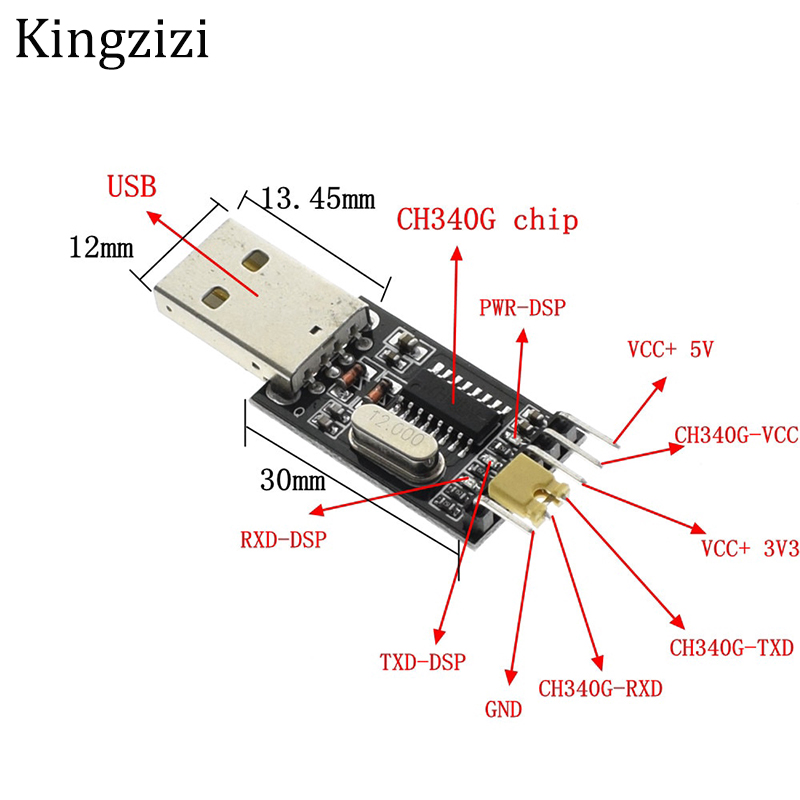 Mô Đun Chuyển Đổi B' Usb Sang Ttl Uart Ch340G Ch340 3.3v 5v