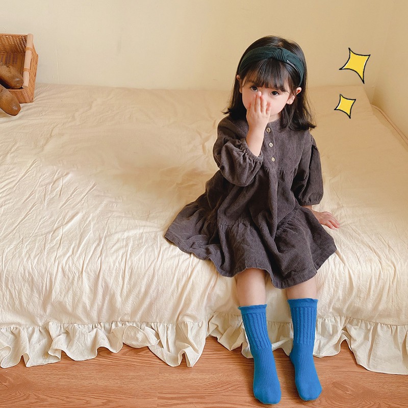 Set 3 đôi vớ cotton phối ren phong cách Hàn Quốc dễ thương dành cho bé gái