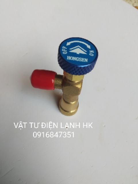 Van khoá gas chống bỏng HONGSEN HS-1221 HS-1222 gas R410A R22 R404A R407c (chọn đúng loại khi đặt hàng)