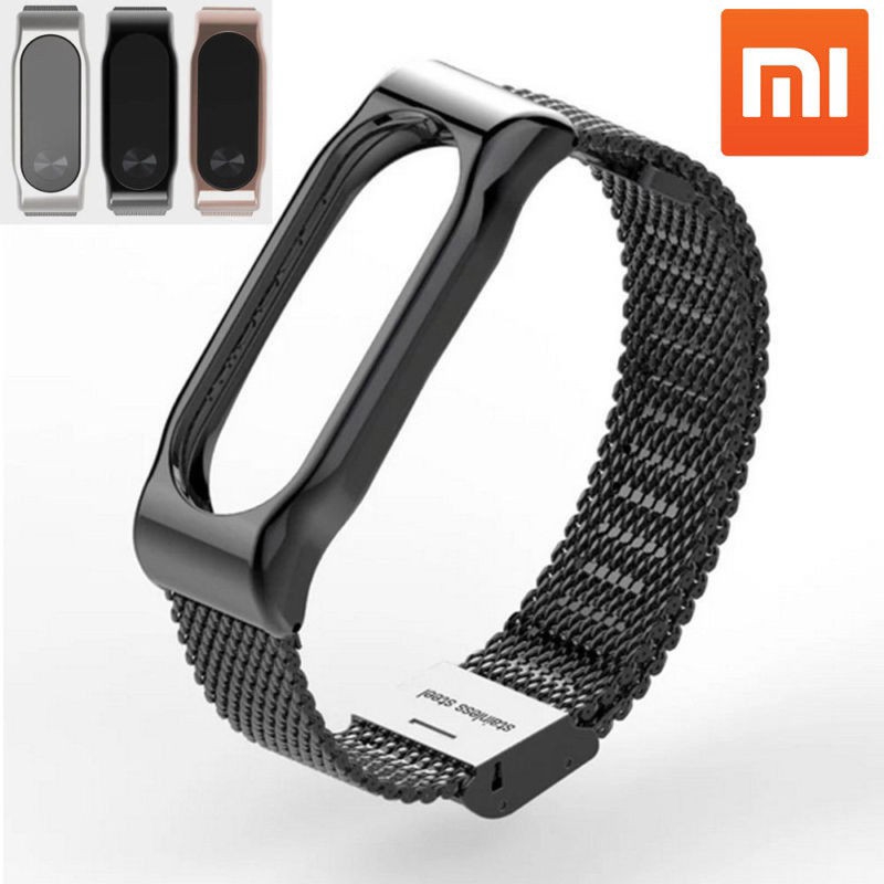 Dây đeo bằng thép không gỉ phụ kiện chuyên dụng cho Xiaomi Mi Band 2