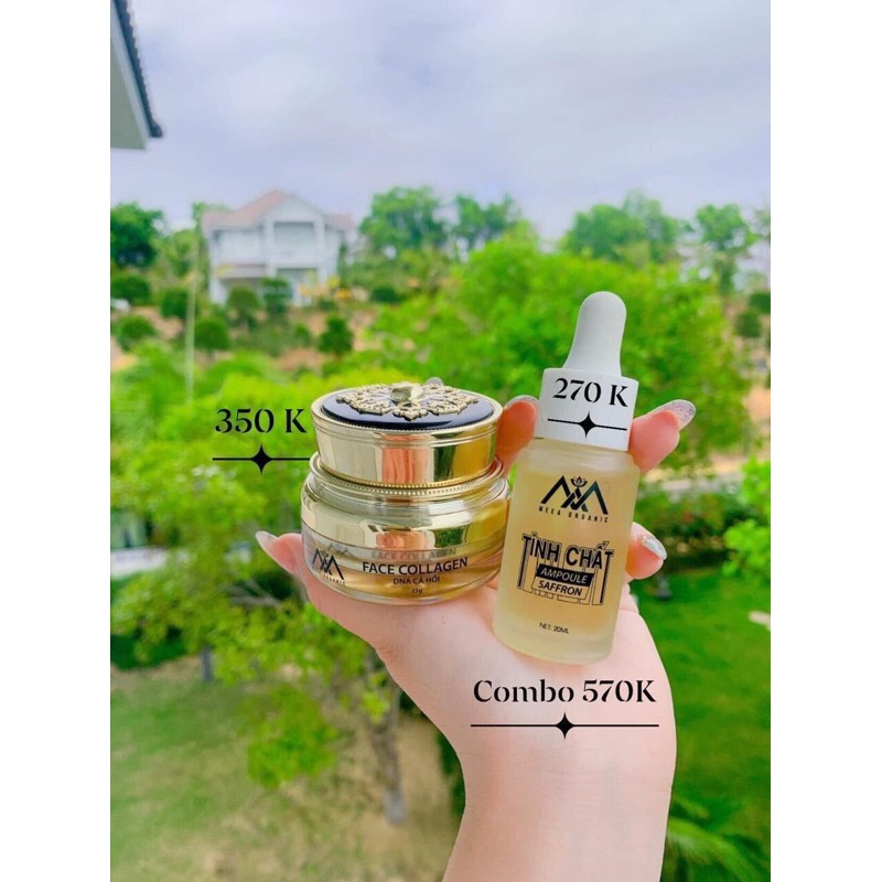 COMBO KEM FACE ADN CÁ HỒI & TINH CHẤT AMPOULE SAFFRON CHÍNH HÃNG MEEA ORGANIC | BigBuy360 - bigbuy360.vn