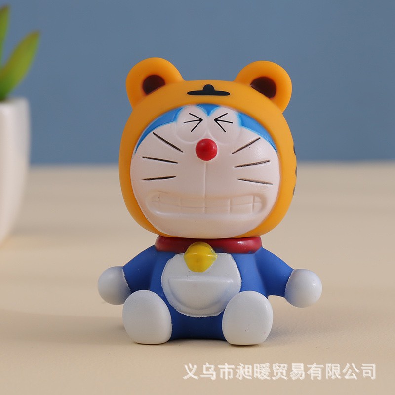 Mô hình mèo ú Doraemon đa sắc thái trang trí nhà cửa, bàn làm việc, bàn học, tủ sách, taplo ô tô, quà tặng móc khóa
