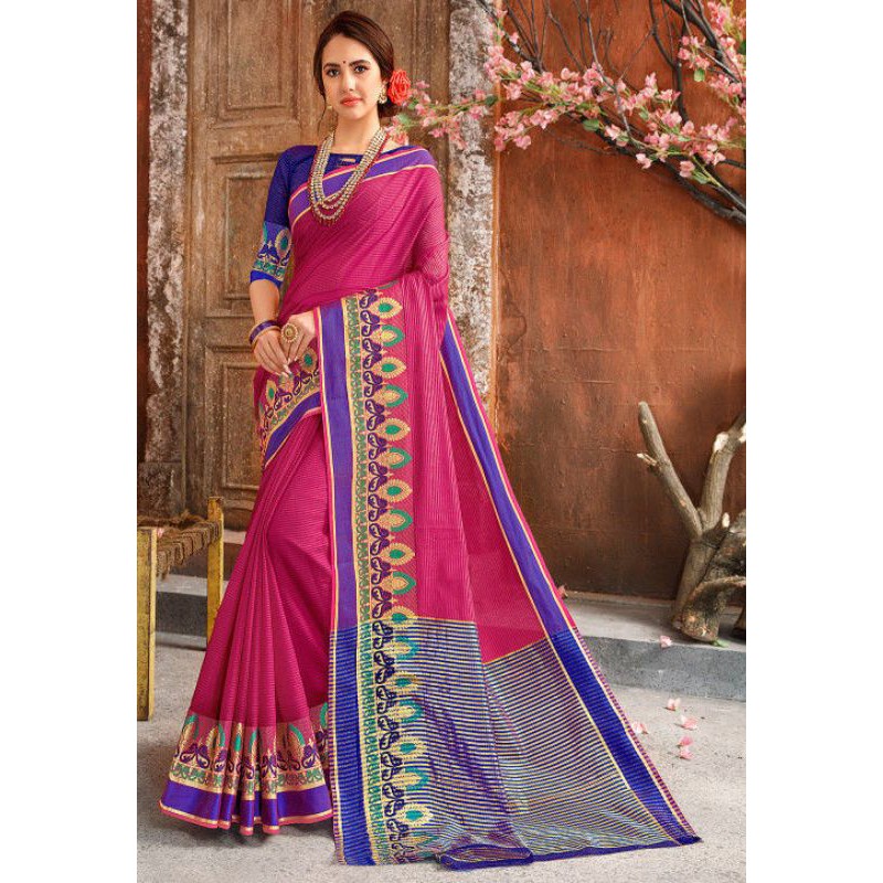 Saree cotton lụa truyền thống Ấn Độ