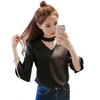 Áo kiểu choker nhiều màu có video sẵn