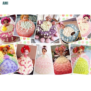 [D] 18cm Mini Dolls With Brown Golden Hair Cake Decor Cute Ddung Dolls Kids Toys (ghg)