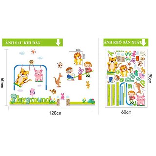 Decal Dán Tường Giờ Ra Chơi Vui Vẻ