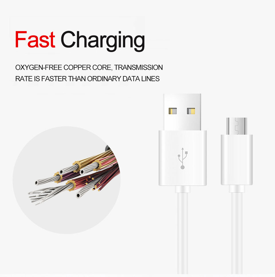 Dây cáp sạc nhanh USB 2.0 1m/ 2m/ 3m 5V 2A cho Android