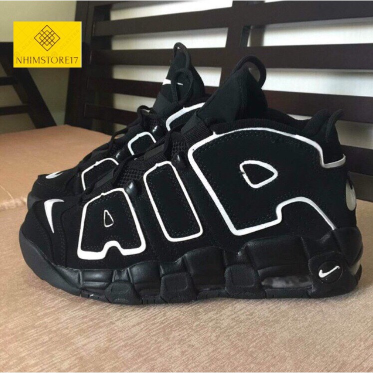 (Full Box) Giày NIKE AIR MORE UPTEMPO Đen