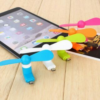 Compo 2 cái Quạt mini gắn điện thoại dùng cho iPhone và Android đều được