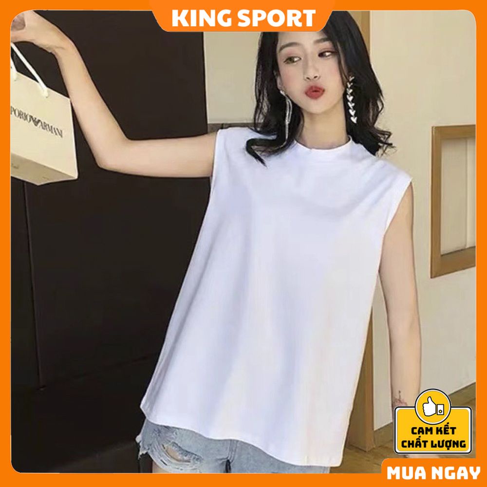 Áo tank top nữ nam ba lỗ sát nách form rộng big size unisex vải thun lạnh cotton mềm mịn thoáng mát cao cấp KING SPORT | BigBuy360 - bigbuy360.vn