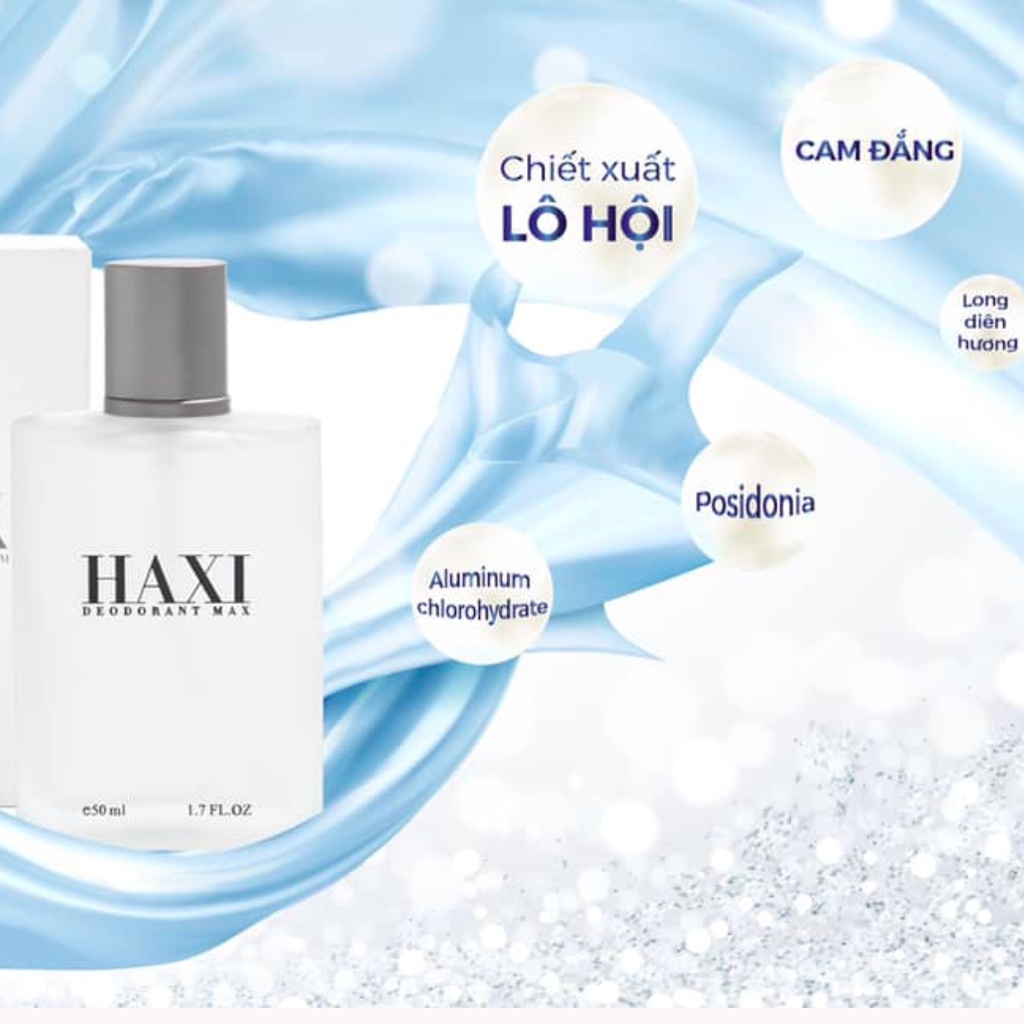 Xịt Khử Mùi Hôi Nách Haxi,Khử Mùi Hôi Chân , Mùi Cơ Thể , Giảm Thâm, Khô Thoáng Giảm Thâm Nách Mùi Hương Tự Nhiên 50 ml