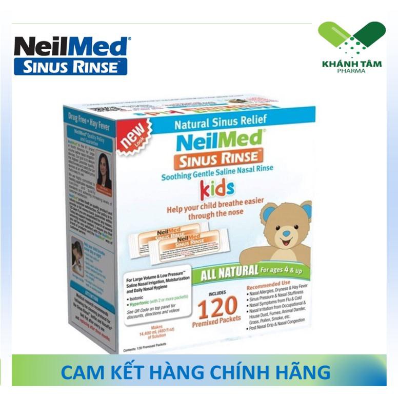 ! Hộp 120 gói muối rửa mũi trẻ em NeilMed Sinus Rinse Pediatric 120 sachets