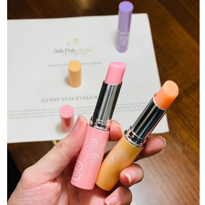 [Hàng mới về]-Son dưỡng môi Saffron Lip Balm - siêu mềm môi - màu môi tự nhiên - Dưỡng ẩm - Sẵn không màu, hồng và cam