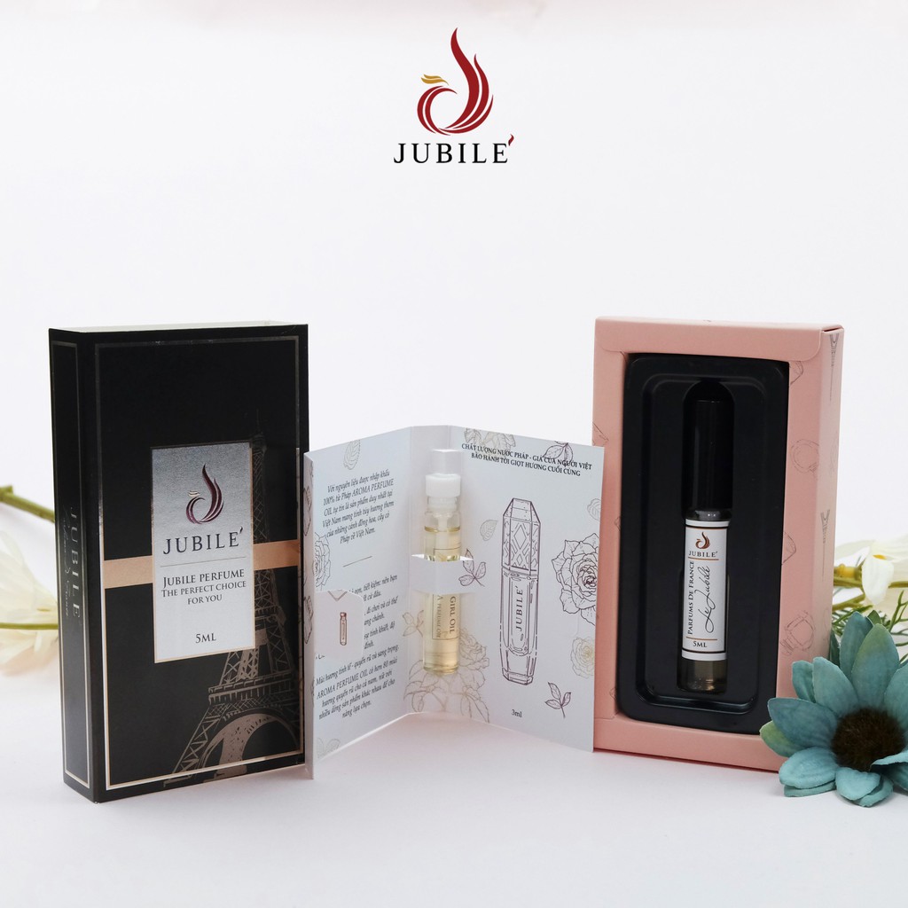 [Combo] Tinh Dầu Nước Hoa Pháp Cao Cấp Thơm Lâu Jubilé (Xịt 5ml) & Aroma( Dạng Chấm 3ml) | Thế Giới Skin Care
