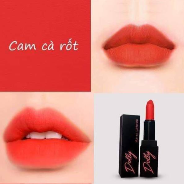 [Cam Cà Rốt] Son  Sáp Phủ Phấn Dolly Không Chì Màu Cam Cà Rốt | BigBuy360 - bigbuy360.vn