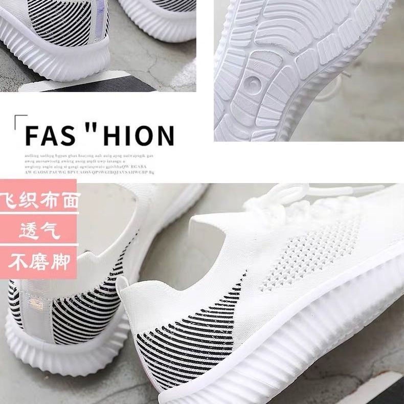 Đôi giày thể thao màu trắng phối lưới mỏng thoáng khí thời trang mùa hè cho nữ