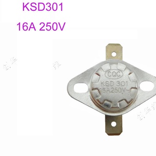Bộ điều nhiệt KSD301 16A 250V 40 độ 75 85 100 135 250C độ thường đóng gốm Công tắc nhiệt độ đốt cháy chống khô