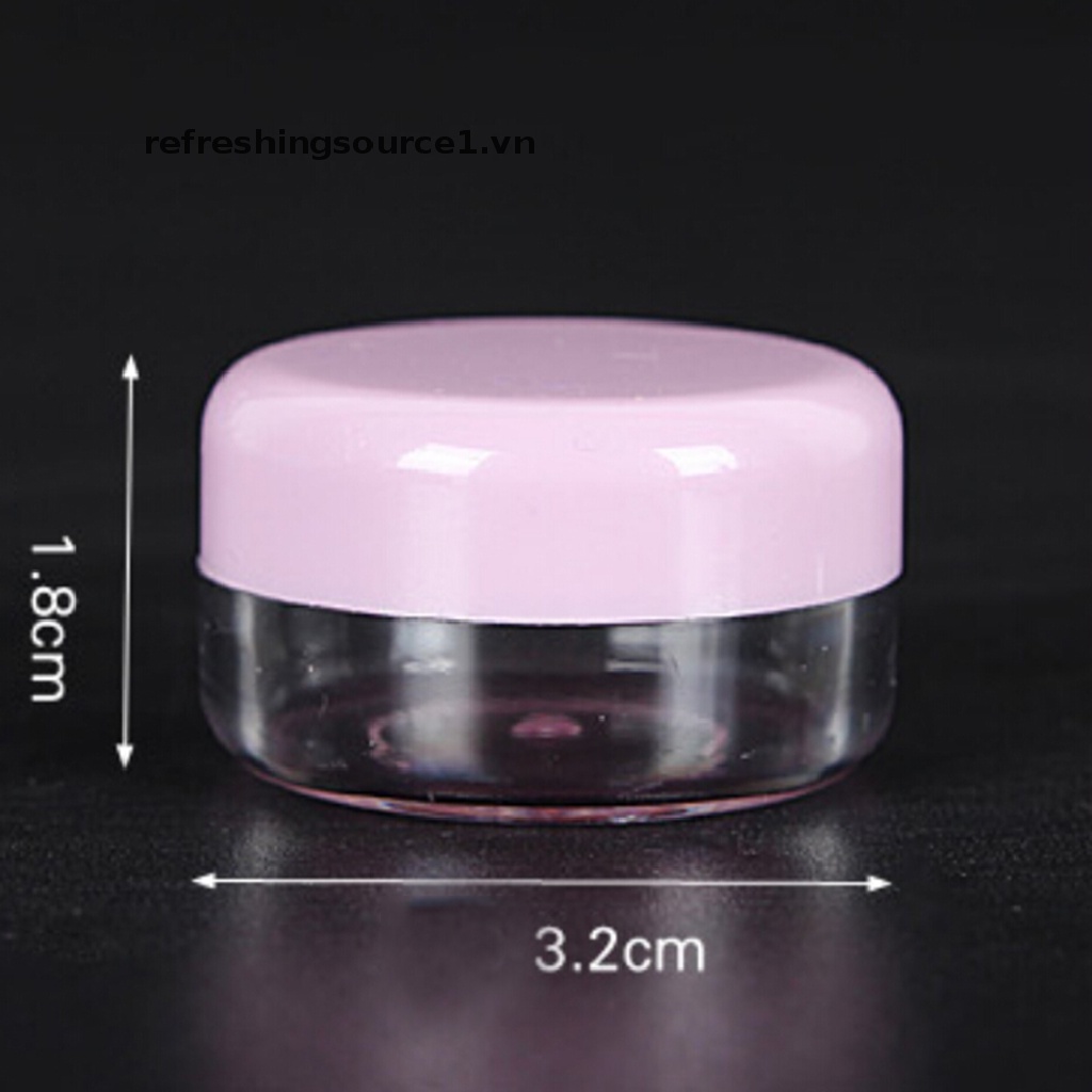 Bộ 7 Lọ Rỗng Mini Bằng Nhựa Trong Suốt Dùng Đựng Mỹ Phẩm Làm Mới {refreshingsource1.vn}