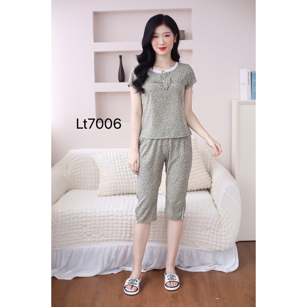 Quần áo ngủ nữ mặc nhà đẹp chất lụa thái mềm mát | BigBuy360 - bigbuy360.vn