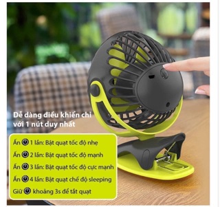 Quạt kẹp tích điện mini yoobao