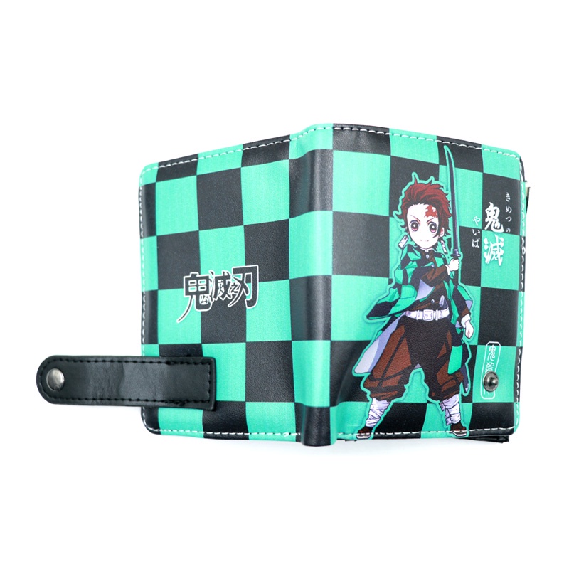 Ví Da PU Gấp Gọn Họa Tiết Demon Slayer Kimetsu No Yaiba Xinh Xắn