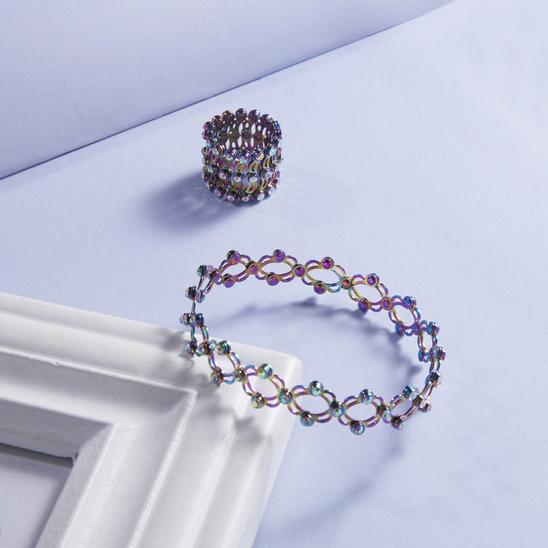 Vòng đeo tay co giãn dạng xoắn 2 trong 1 có thể thu gọn kiểu dáng thời trang