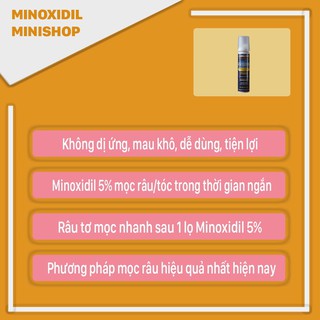Minoxidil 5% Dạng Bọt Mọc Râu Tóc Kirkland Mỹ