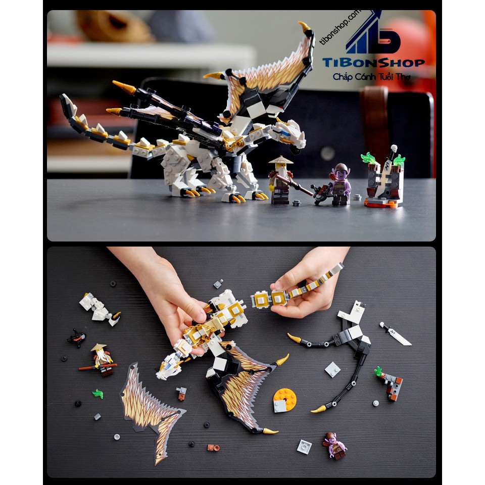 MG208 Lắp ghép Ninjago Rồng chiến đấu của sư phụ Wu - Đồ chơi Xếp hình Mô hình Ninja Wu's Battle Dragon