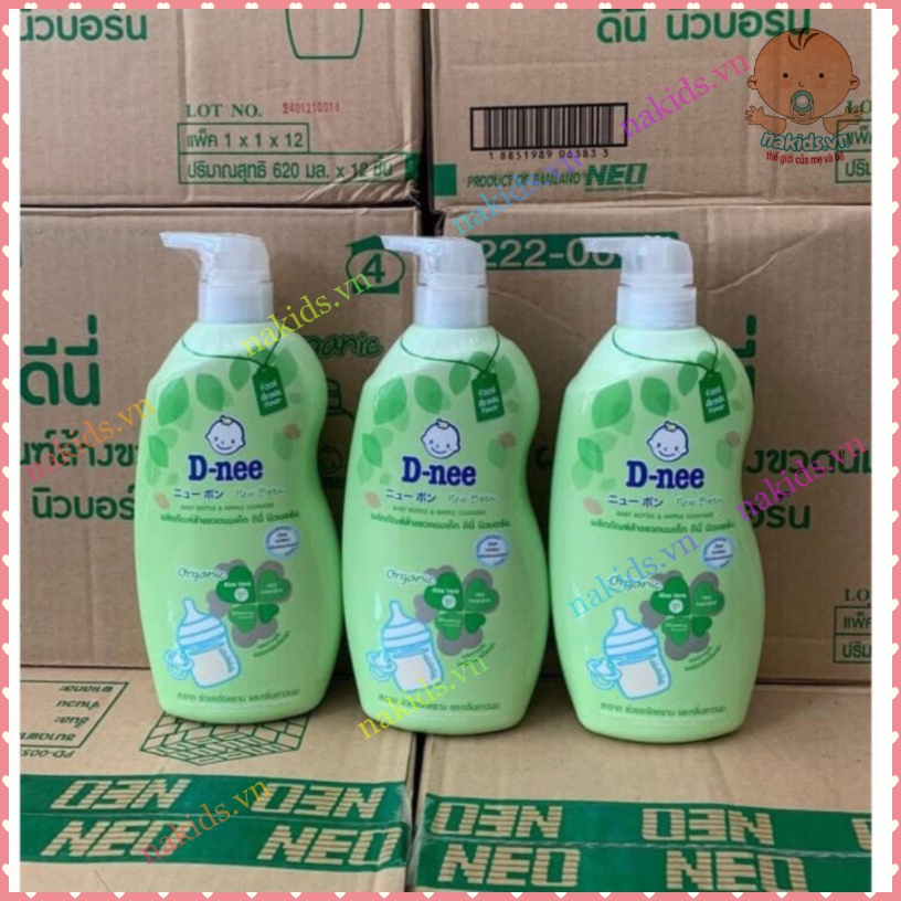 Nước Rửa Bình DNEE Thái Organic An Toàn - 600/620ml Date Mới Nhất
