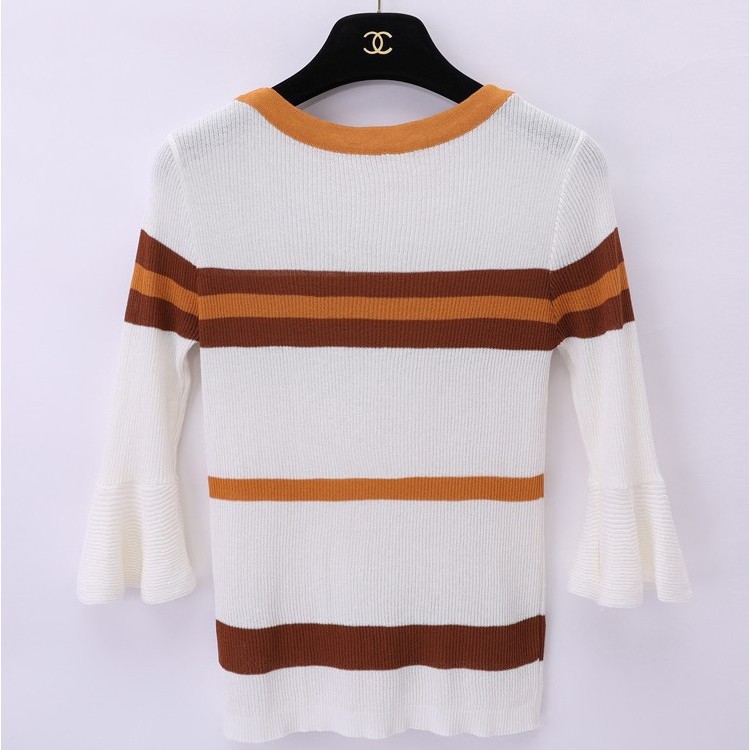 Áo Dệt Kim Nữ Kẻ Sọc Thời Trang | BigBuy360 - bigbuy360.vn