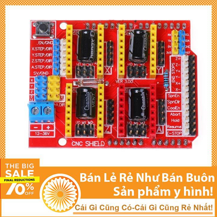 Mạch Arduino CNC Shield V3 - Máy In 3D Sử Dụng Module Driver A4988