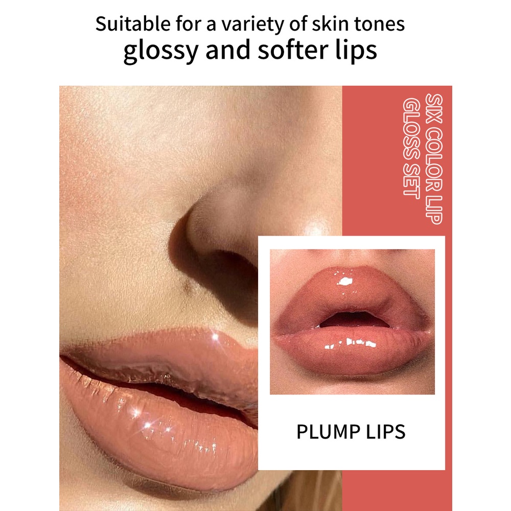 Set 6 Son Môi Dạng Lỏng Chống Thấm Nước Lâu Trôi Với Nhiều Tông Màu Hợp Thời Trang Tùy Chọn