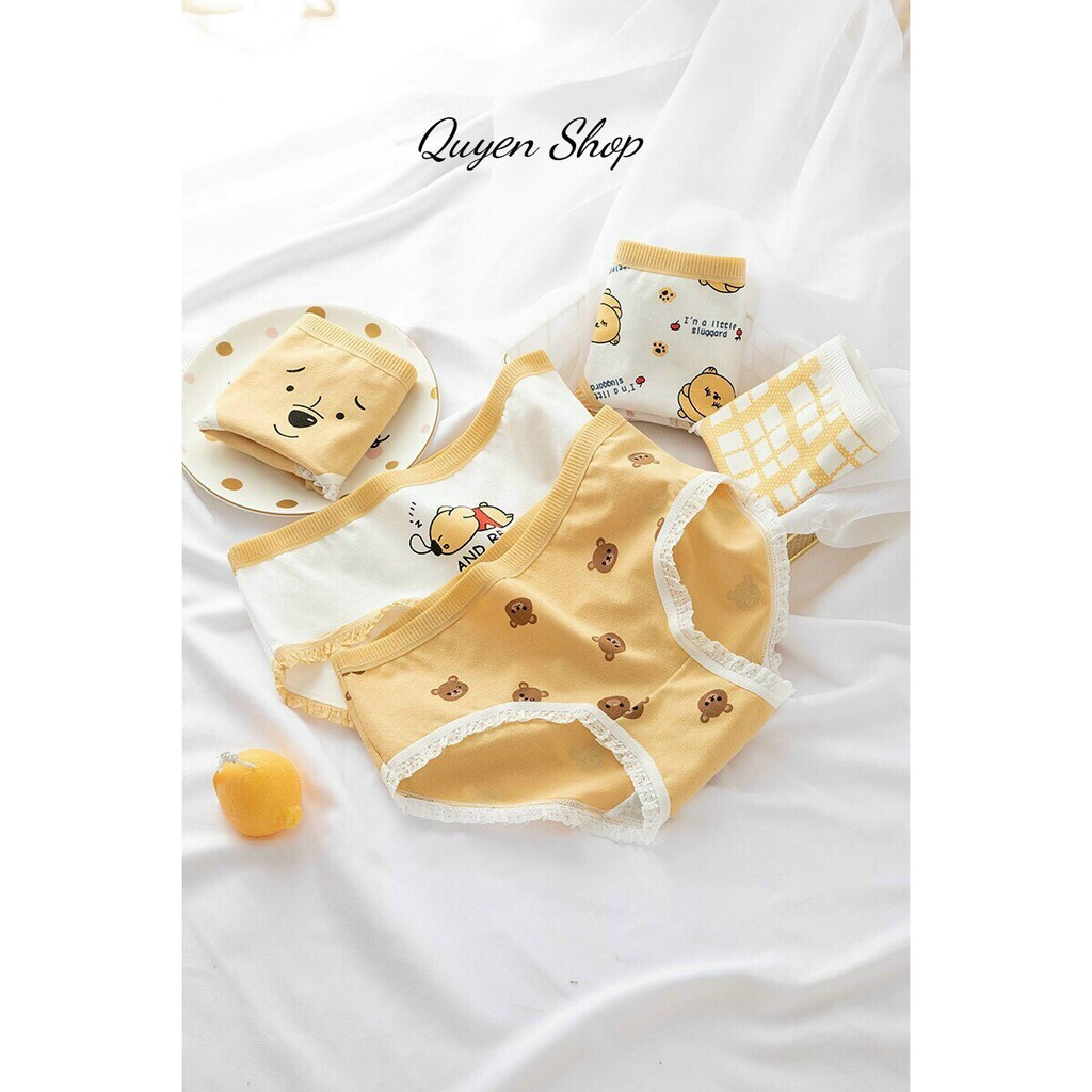 Quần lót nữ_Quần Lót Nữ Cotton HỌA TIẾT GẤU CUTE_SIÊU DỄ THƯƠNG🌞 | BigBuy360 - bigbuy360.vn