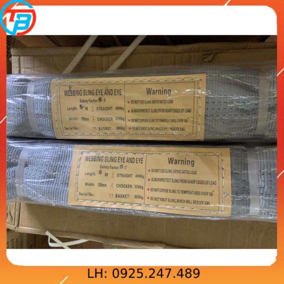 [GIÁ SỈ] Dây Cáp Vải Cẩu Hàng 4 Tấn (Dây Bẹ- Đủ Size)  - Cáp Thép Thái Bình Vina