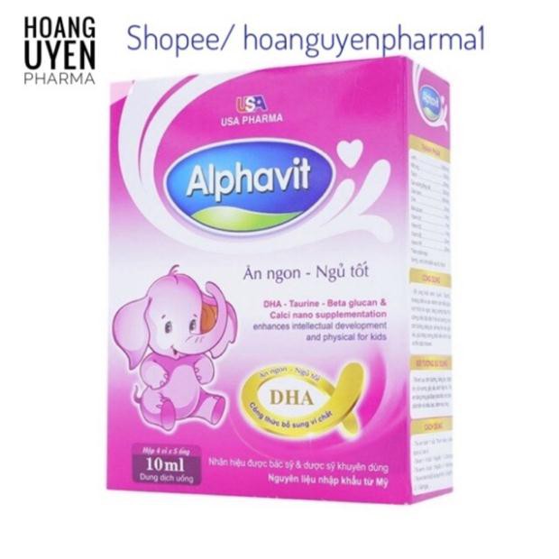 Alphavit ăn ngon ngủ tốt/ Calcium nano/ Tăng đề kháng - Hộp 20 ống