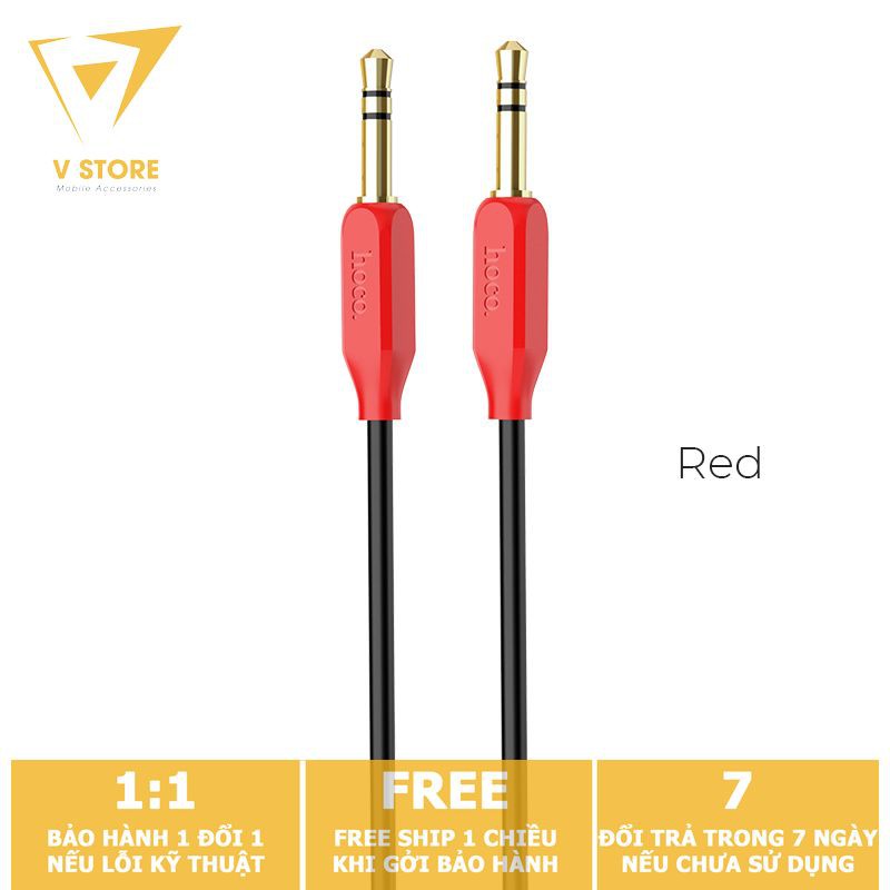 CÁP ÂM THANH 2 ĐẦU 3.5MM HOCO UPA11 JACK AUDIO AUX 1M KẾT NỐI ĐIỆN THOẠI XE HƠI Ô TÔ LOA [HOCO ĐÀ NẴNG]