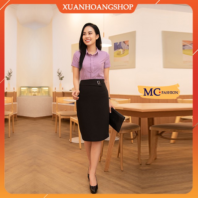 Chân Váy Công Sở Nữ Đẹp, Kiểu Dáng Bút Chì, Dài Qua Gối, Xẻ Tà Sau, Màu Đen, Mc Fashion Cv0466 | BigBuy360 - bigbuy360.vn
