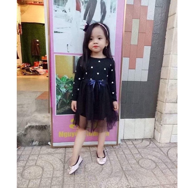 Váy len tam cho bé gái 7-13kg
