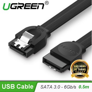 Cáp SATA 3.0 đầu thẳng truyền tốc độ cao 6Gb/s dài 0.5m UGREEN US217 30796 - Hàng Chính Hãng