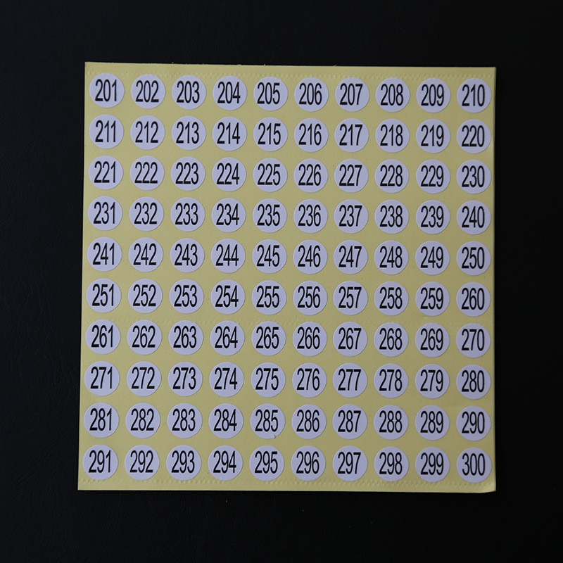 Bán sỉ -Tem dán số  nhãn dán 1-100-300