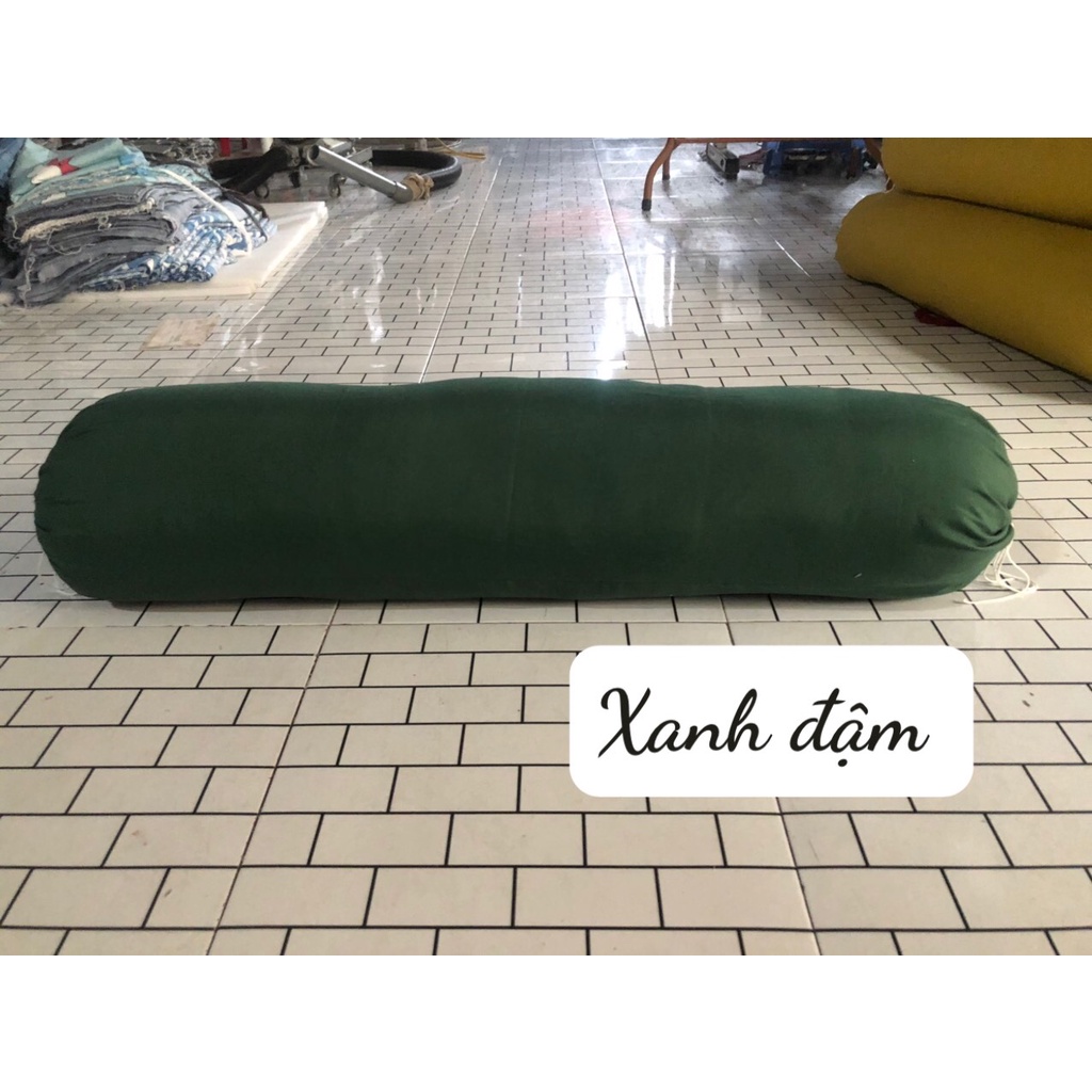 Vỏ Gối Ôm Cotton Tici Trơn 35x100cm Chất liệu vải cotton đũi dày, hoặc vải thô, . Vải dày dặn mát