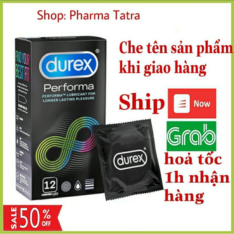 Bao cao su Durex Performa 12 bao 🔥Kéo dài thời gian🔥