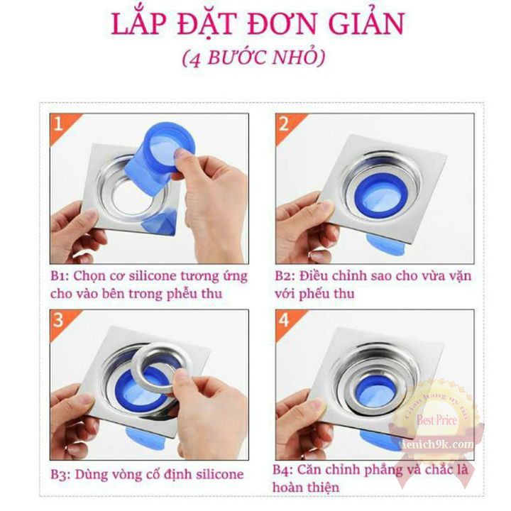 Bộ Van kèm Nắp cống silicon Ngăn Mùi Hôi lỗ Thoát Sàn Bồn Rửa Chống côn trùng