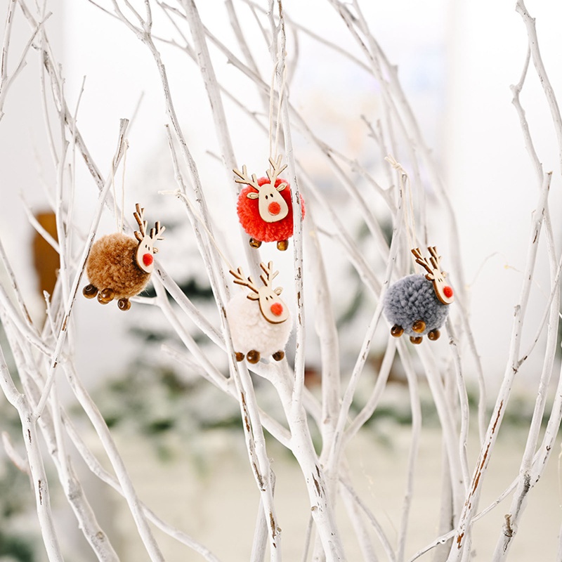 Tmdbyx Phụ Kiện Trang Trí Giáng Sinh Hình Chú Tuần Lộc Bằng Gỗ